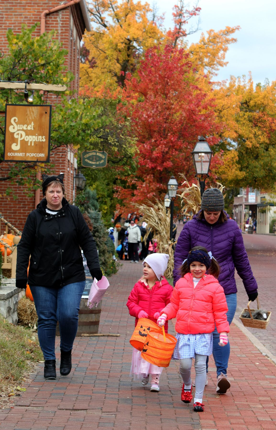 Trick or Treating along Historic Main Street in St. Charles